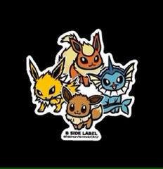 Pokemon: Eevee Flareon Jolteon Vaporeon B Side Label Stickers